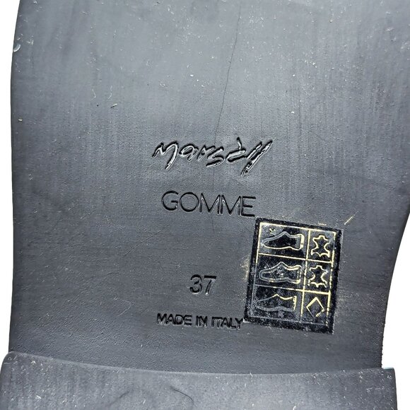 Marsell Women Gomello Polka Dots Screen Print Leather Boots 7US EUR37 - Picture 8 of 10